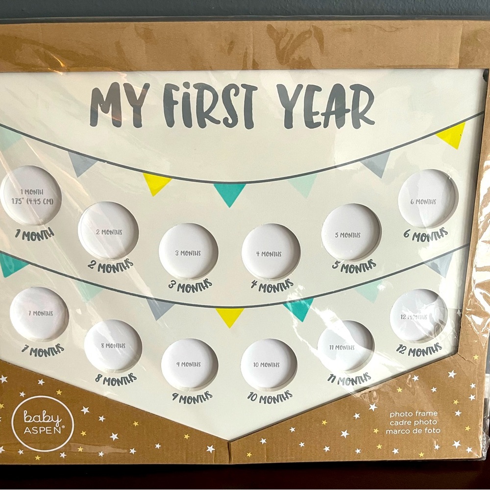 My first year 12 month wall picture frame for babies